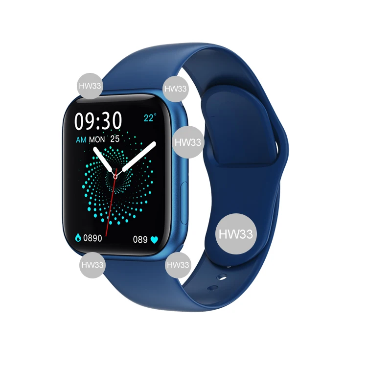 

New HW33 Smartwatch IP67 Waterproof Blood Pressure Heart Rate Monitor BT Call Message Mens Watches Smart Wristband Watch 2021
