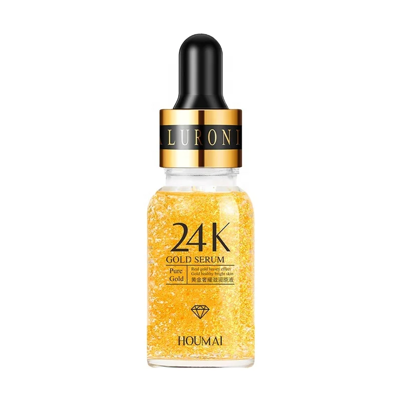 

HOUMAL 24K gold serum real gold luxury effect bright face skin care facial deep moisturizing wholesale cometic factory products
