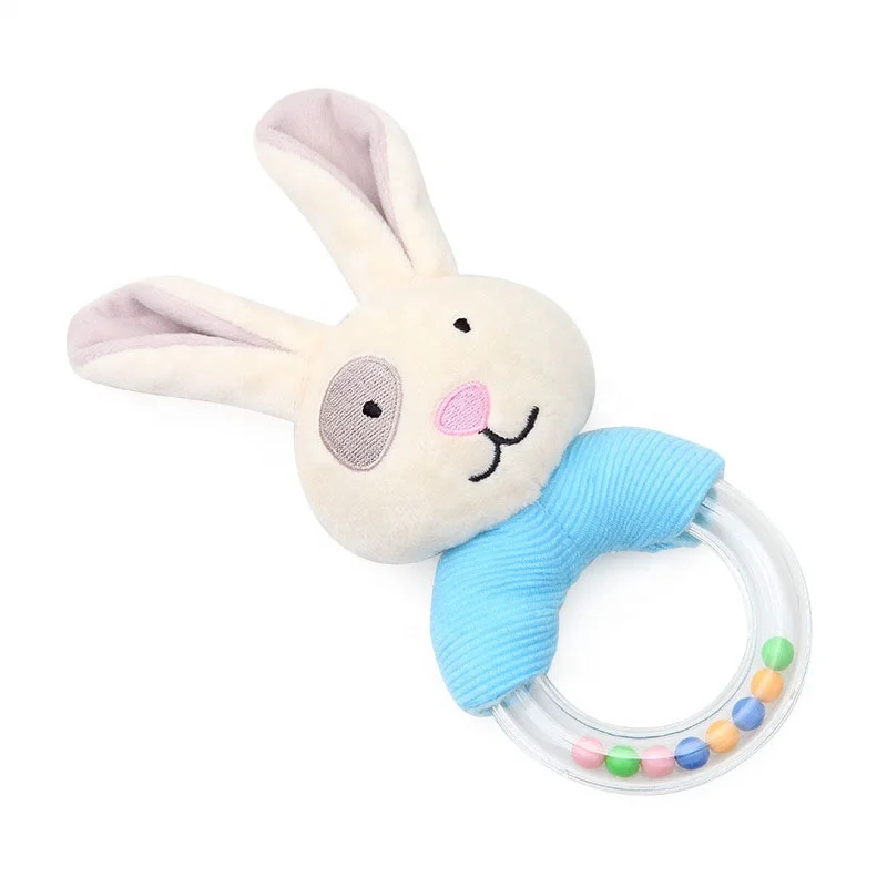 

Cute Baby Rattle Toys Rabbit Plush Baby Cartoon Bed Toys for Newborn 0-24 Months Educational Toy Rabbit Bear Hand Bells, Picture
