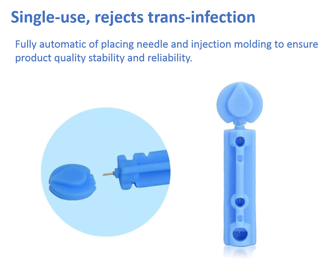 
Disposable sterile blood lancet 28g for single use 
