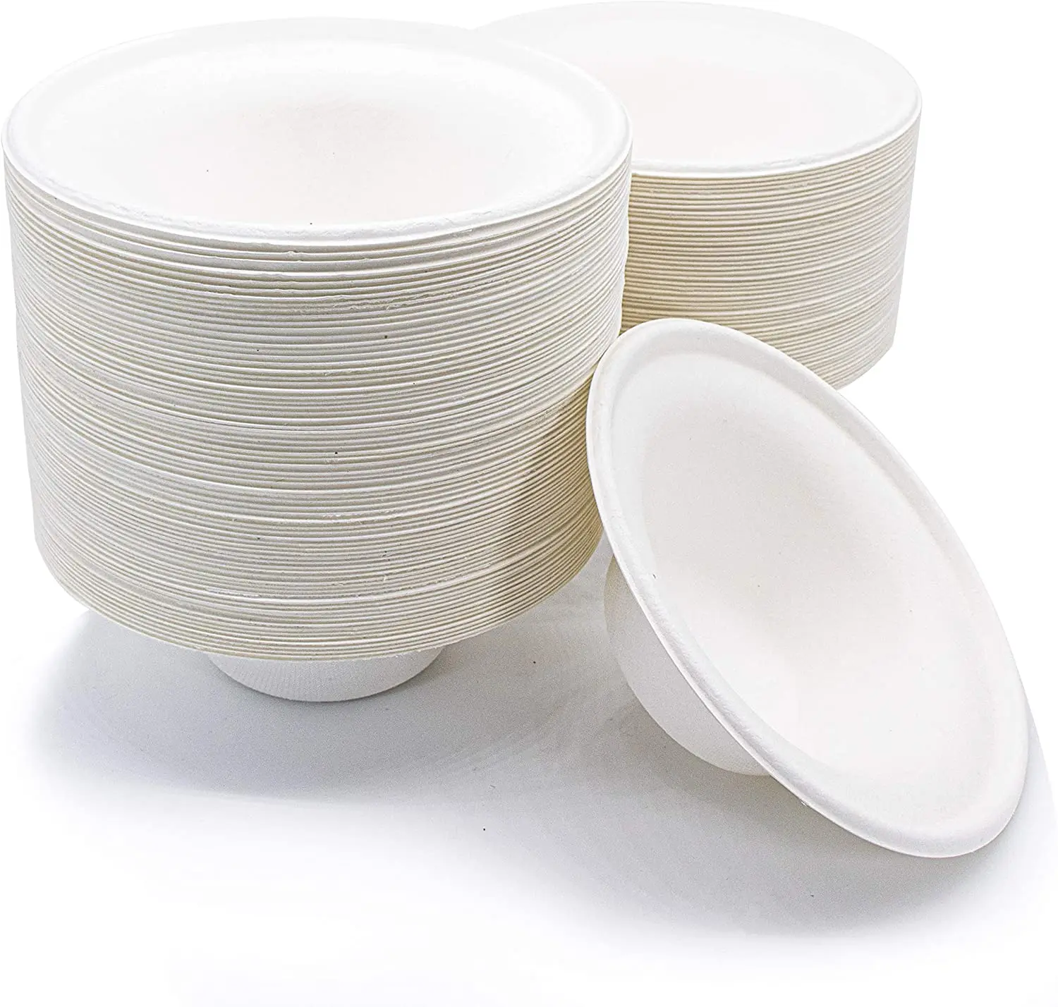 

Wholesale Biodegradable Paper Bowl Disposable Sugarcane Pulp Bagasse Round White Salad Bowl for Dinner