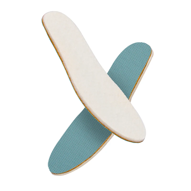 

2020 new autumn and winter outdoor snow boots insoles wholesale OEM comfortable warm soft breathable wood wool felt insoles