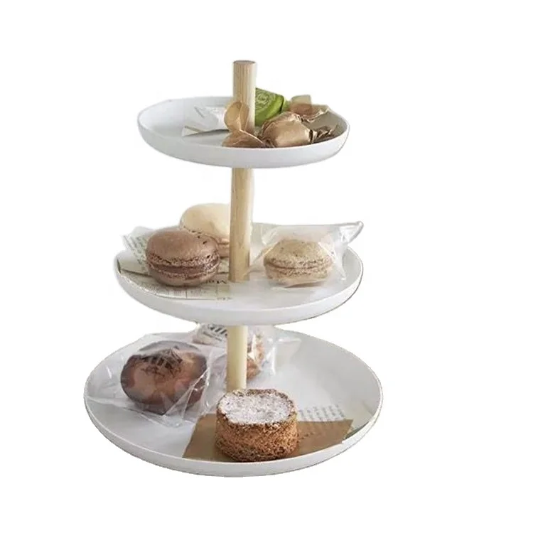 

JX- 3-layer cupcake candy tray fruit dessert jewelry display decoration european creative afternoon tea holder living room, Color