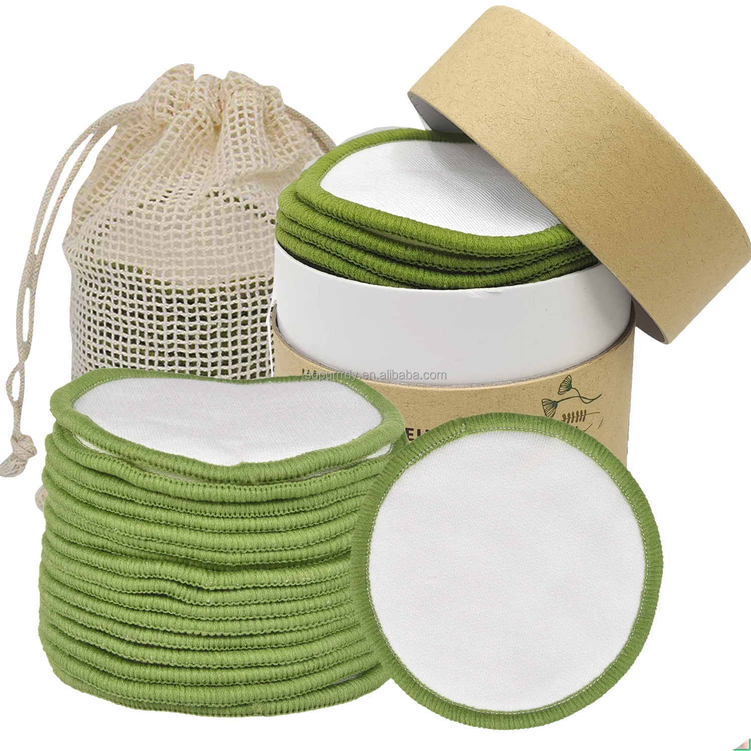 

Sopurrrdy China Manufacture High Quality Eco-friendly Customized Reusable Bamboo Makeup Remover Pads, White or customized color