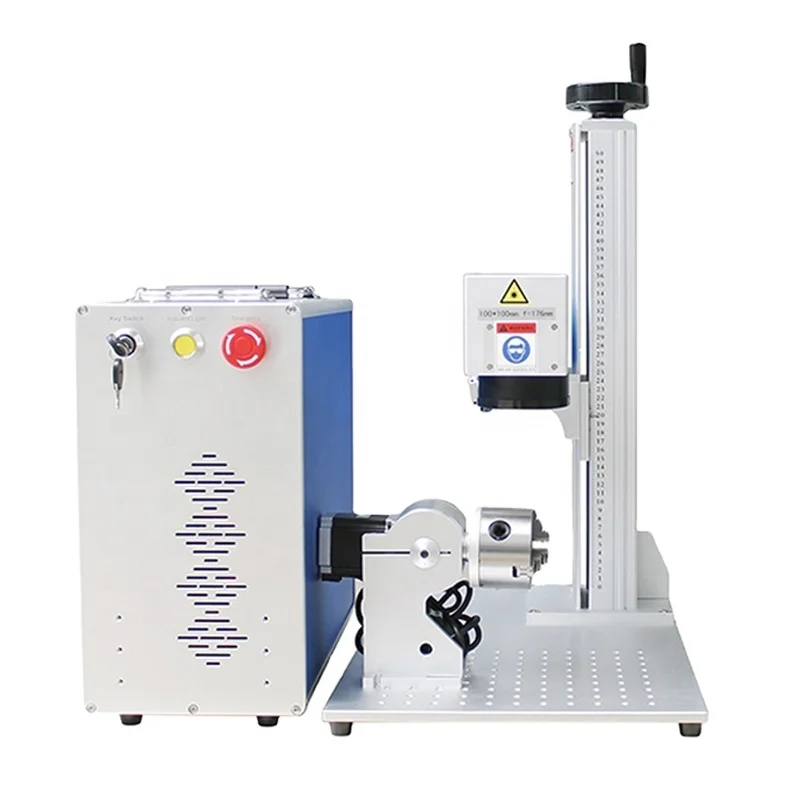 

50w 60w 80w 100w 3d raycus jpt mopa m7 source laser engraved fiber laser marking machine with rotary