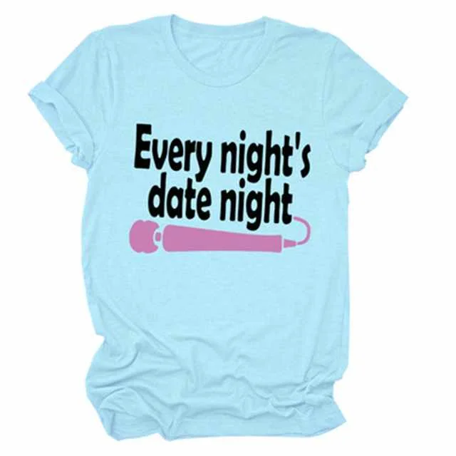 

Fashion Leisure Printing Short-sleeved T-shirt Women, Picture color