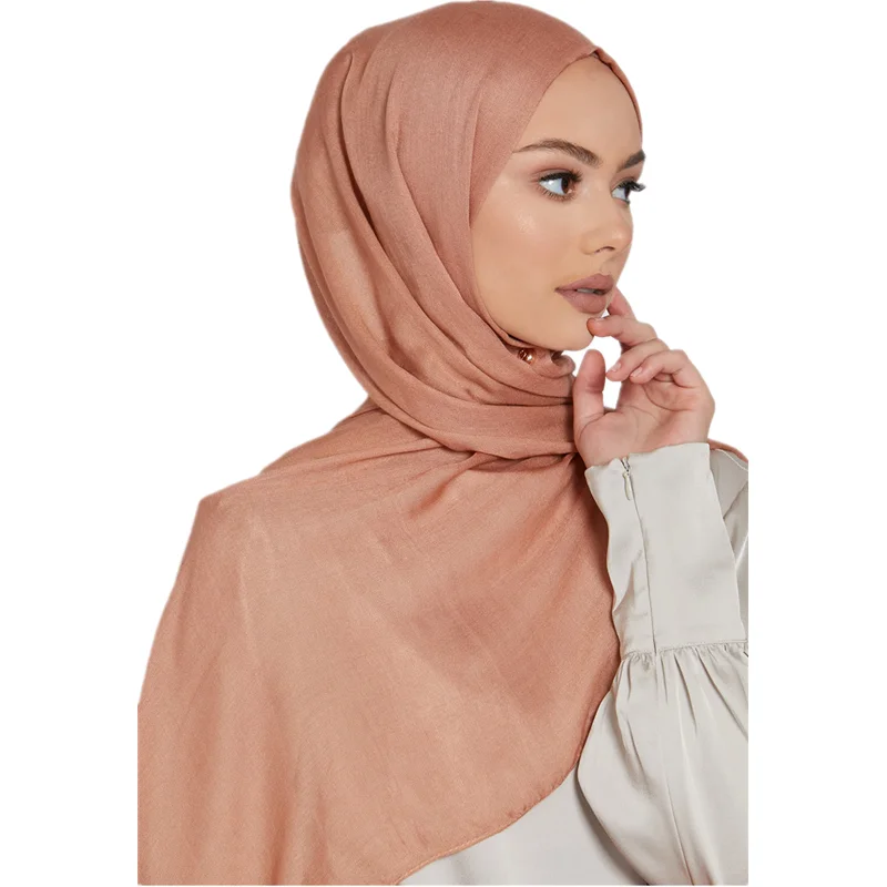 

New Design Modal Hijab Scarf Luxurious Solid Light Weight Women Scarf Breathable Soft Shawl Premium Bamboo Woven Modal Hijab