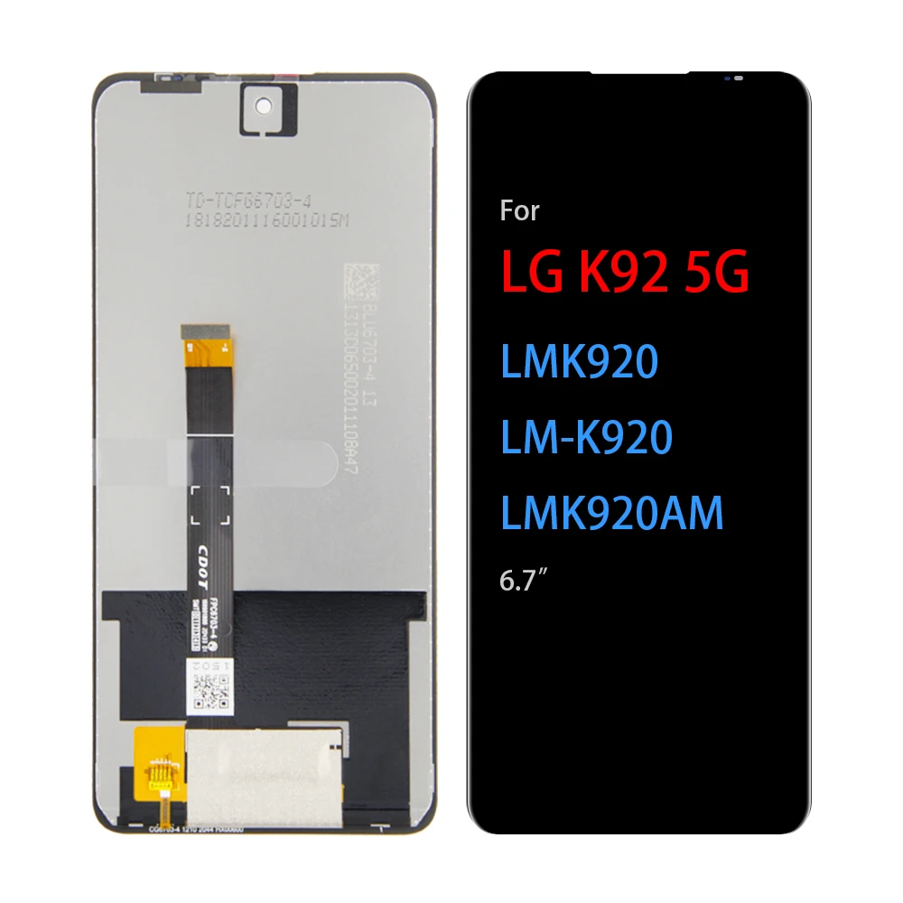 

display K92 5G for LG K92 5G LMK920 LM-K920 LM-K920AM lcd display for LG K92 5G display screen