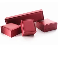 

High End Fashion Custom Logo Printed PU Leather Wedding Ring Jewelry Box