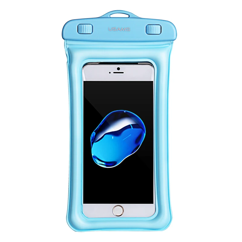 

USAMS Quality Waterproof Cell Phone Bag Mobile Phone Bags Case PU Waterproof Phone Case, Black