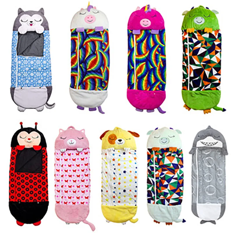 

Amazon Wholesale Custom Made Portable Nappers Kids' Sleeping Bag Throw Animal Pillows Bags