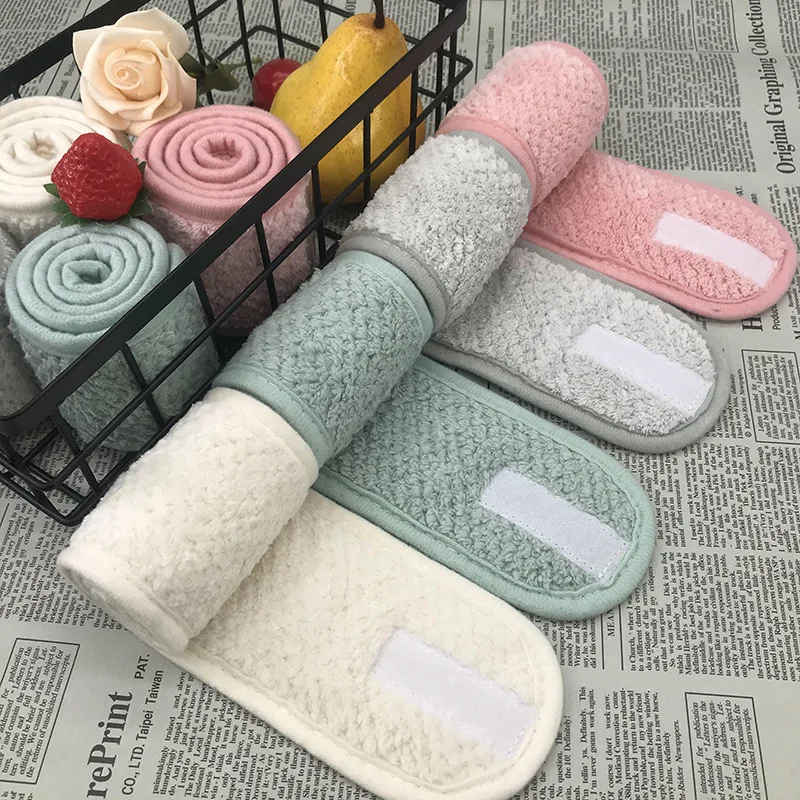 

Beauty Face Wash Shower Make Up Girls Skincare Spa hairbands cosmetic Headband Custom Logo Terry Cloth Cotton Headband