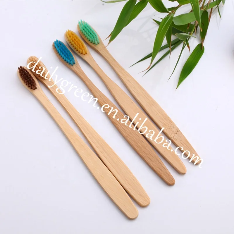 

Bamboo Toothbrush Nylon 4 Bristles With Black Handle