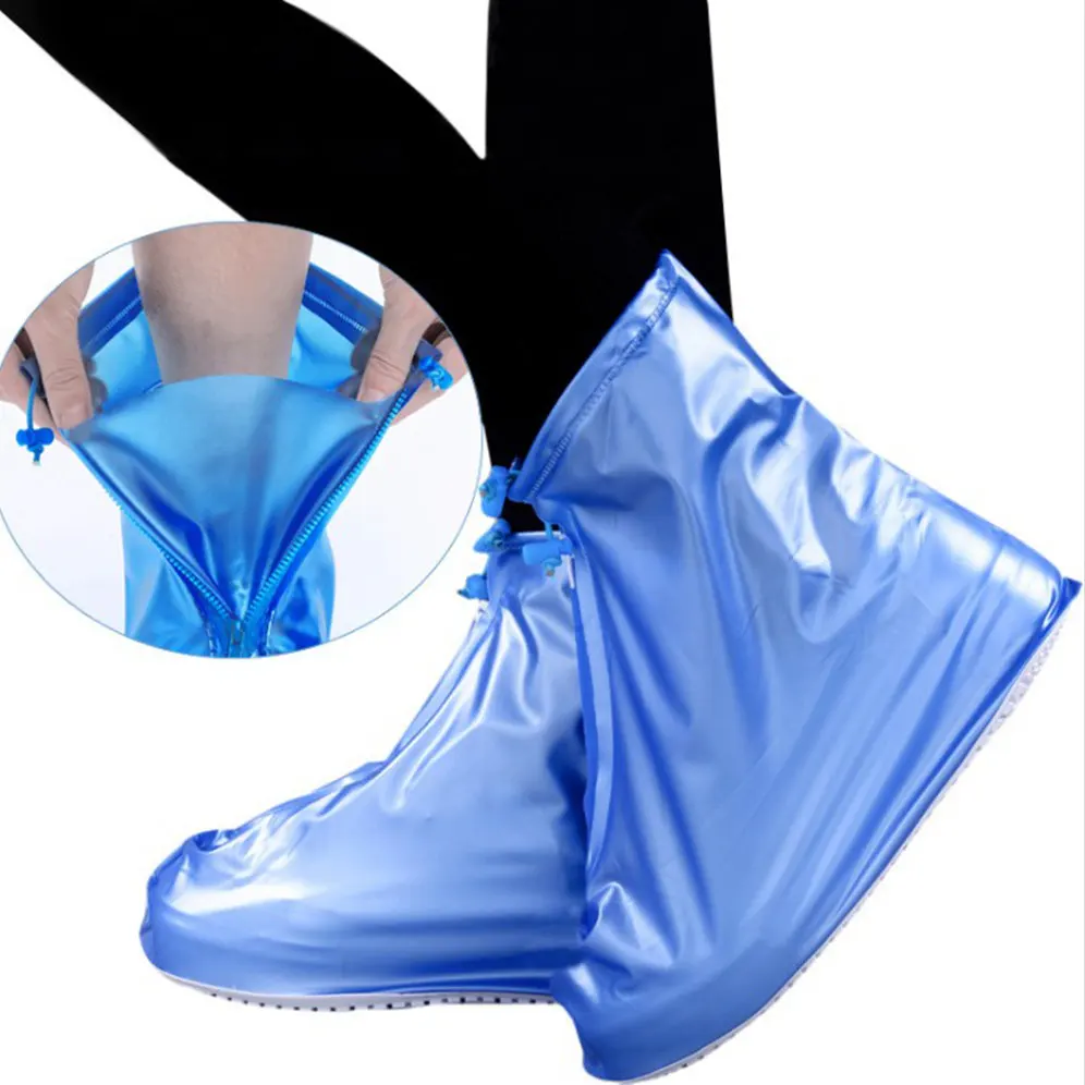 

Wholesale Reusable Waterproof Rain Shoe Covers Boots Flat Overshoes Covers Anti-Slip PVC Waterproof boot covers