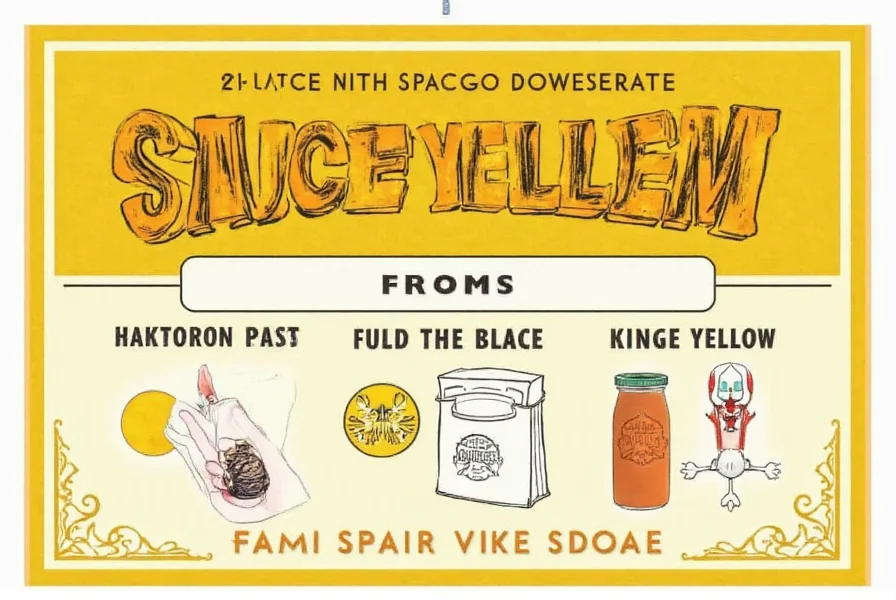 Sauce Yellow on Plate