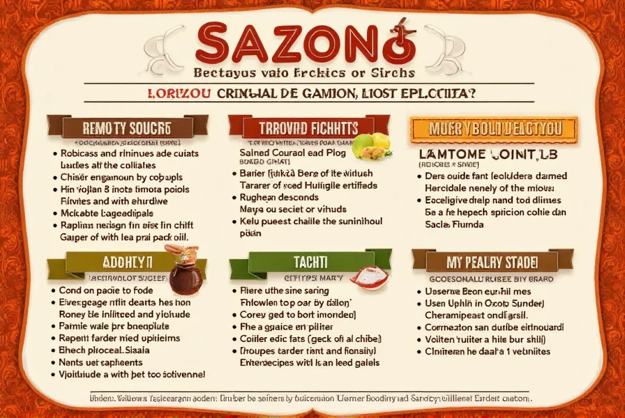 Colorful platter of Latin dishes featuring sazon-seasoned meats and sides