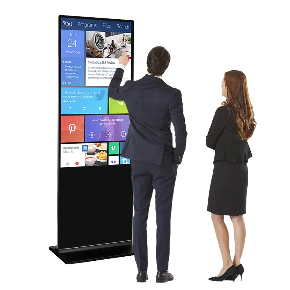 

floor stand wifi touch screen kiosk sinage display lcd advertising player digital signage