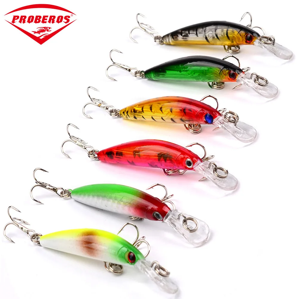 

1pc 70mm/3.3g Fishing Lures Plastic Hard Bait Rattle Sound Reflective Wobbler Dive Saltwater Jerkbait Wobbler Artificial Baits