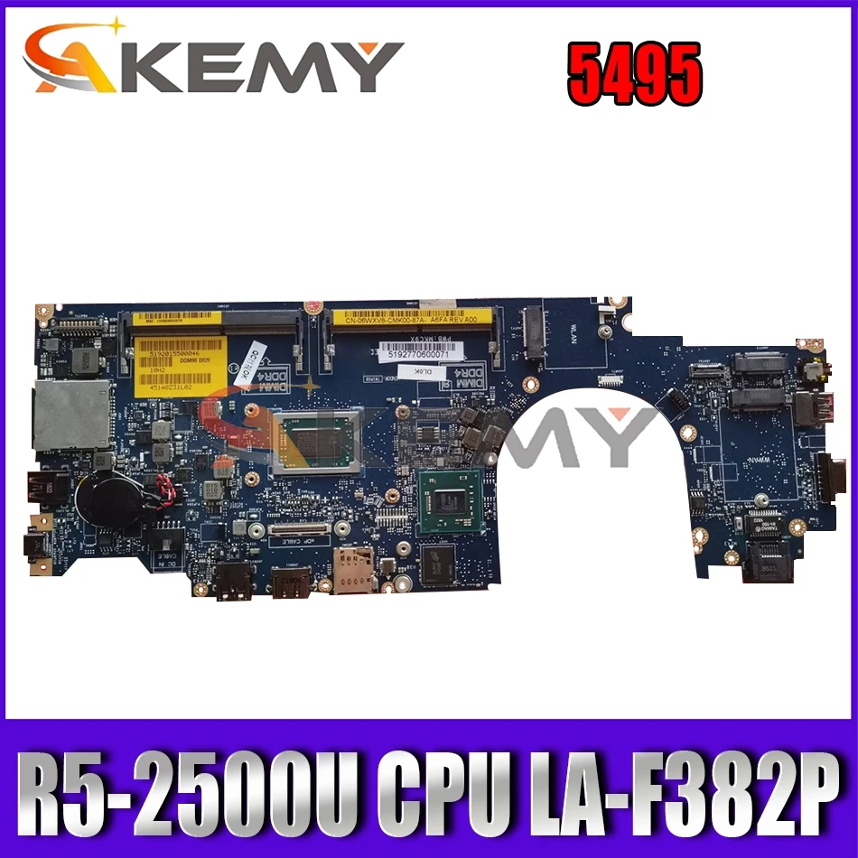 

Akemy BRAND NEW LA-F382P For Dell Latitude 5495 Laptop Motherboard DDM90 MKC9X R5-2500U CN-068J8X 68J8X Mainboard 100% TESTED