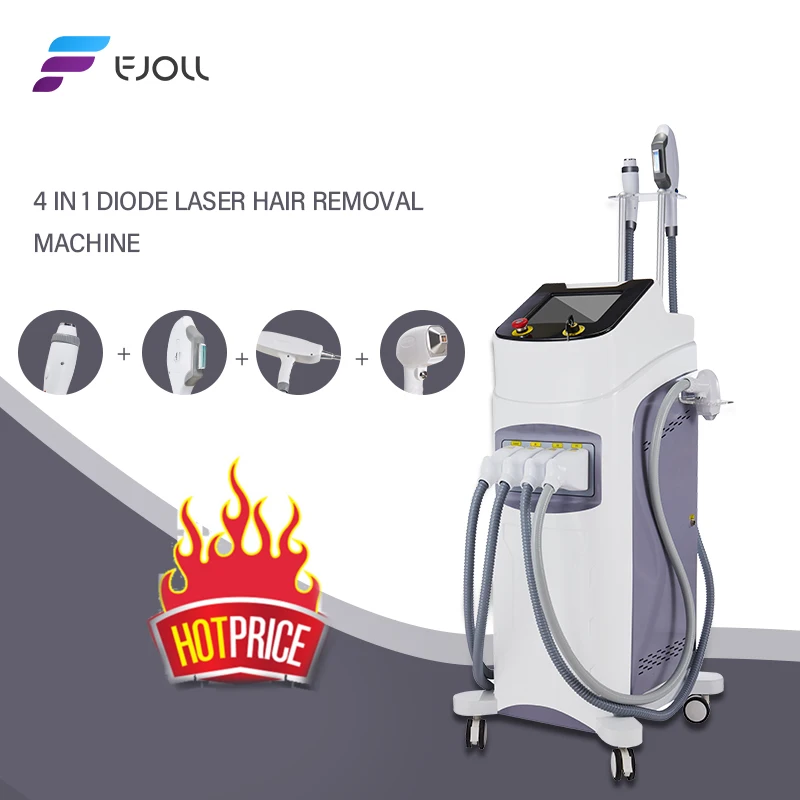 

Multi Functional Professional Laser Equipment with 4 in 1 IPL+808 Diode Laser+Nd Yag Laser+ RF Beauty Machine