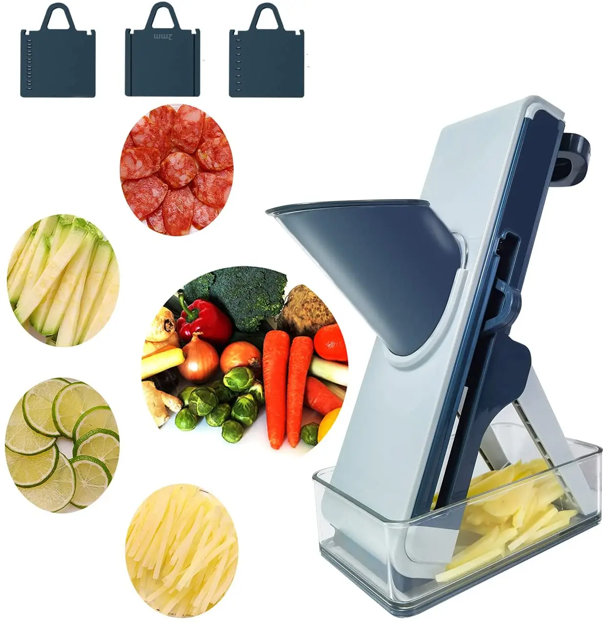 

Smile Mom Multifunctional Manual Vegetable Cutter Food Grater Mandoline Slicer