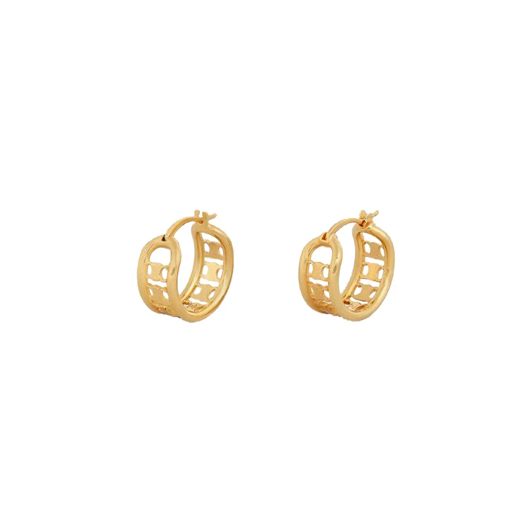 

2021 Hot Selling Promotional Quality Fashion Custom Stud Earrings, Golden