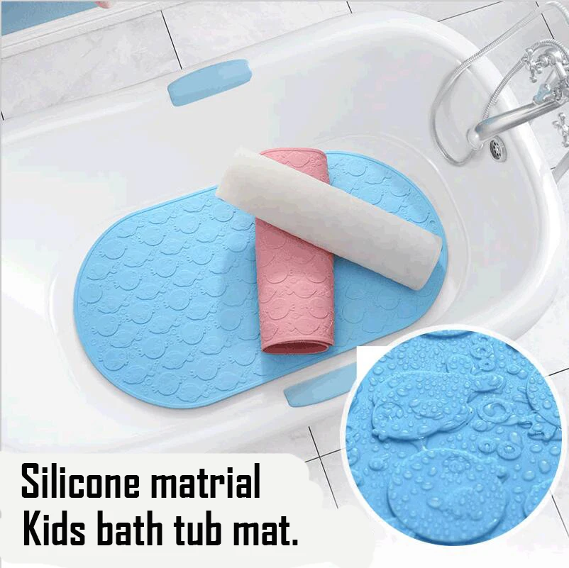 

Tastless and foodgrade silicone baby bath tub mat in two sizes