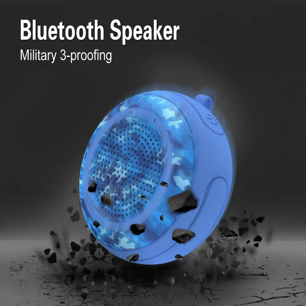2020 Amazon Hot selling IPX7 Waterproof Speaker Outdoor Mini Portable TF Card Wireless Speaker with Hanging Hook - ANKUX.COM