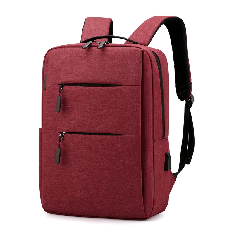 

large capacity with USB port daily school laptop backpack, 4 colors