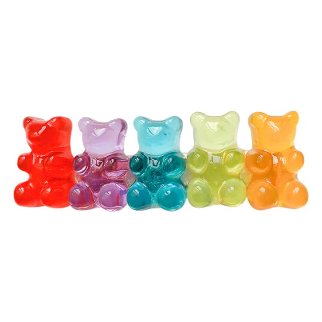

1Pc Fashion Cute Colorful Transparent Bear Hairpin for Girl Gift, As pictures