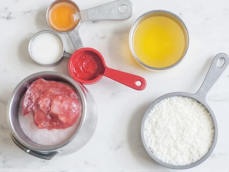 Homemade slushie ingredients in measuring cups