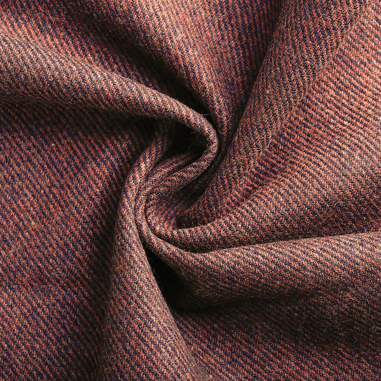 
Wholesale more colors 60% Wool 30% Polyester 250-260GSM twill fabric for garment 