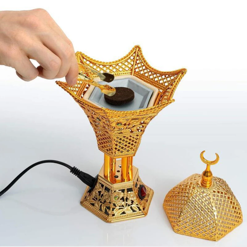 Middle East Gilded Incense Burner Incese Burner Bakhor Classic Four