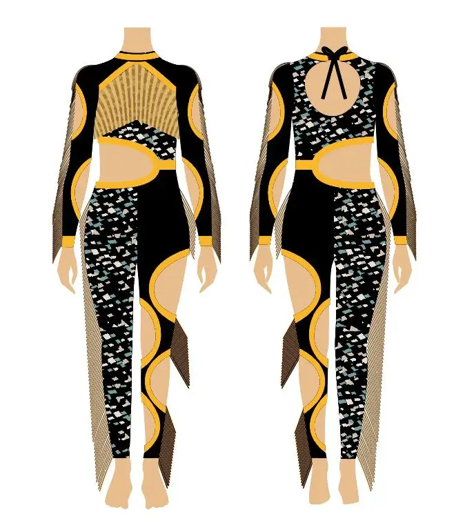 

camo print performance Women girl Free design fringe majorette suit custom sublimation team wear majorette dance uniforms