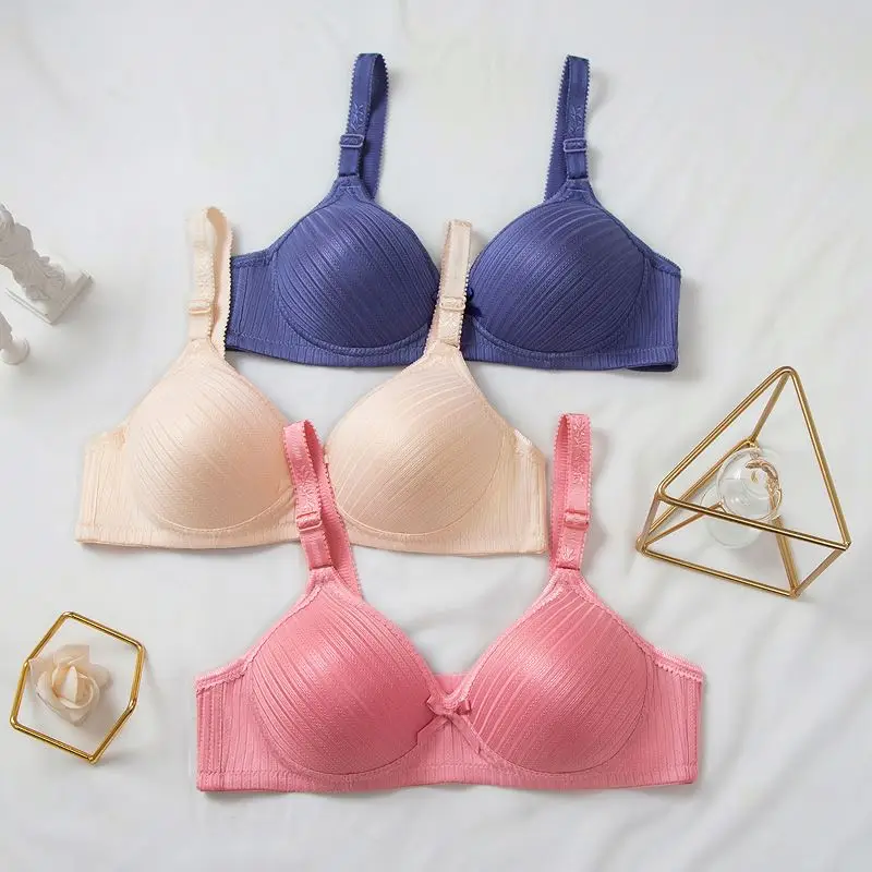 

Sexy Lingerie For Women Lace Bralette Set Bra Thai Latex Push Up High Elastic Wireless Soft Seamless, Customized color