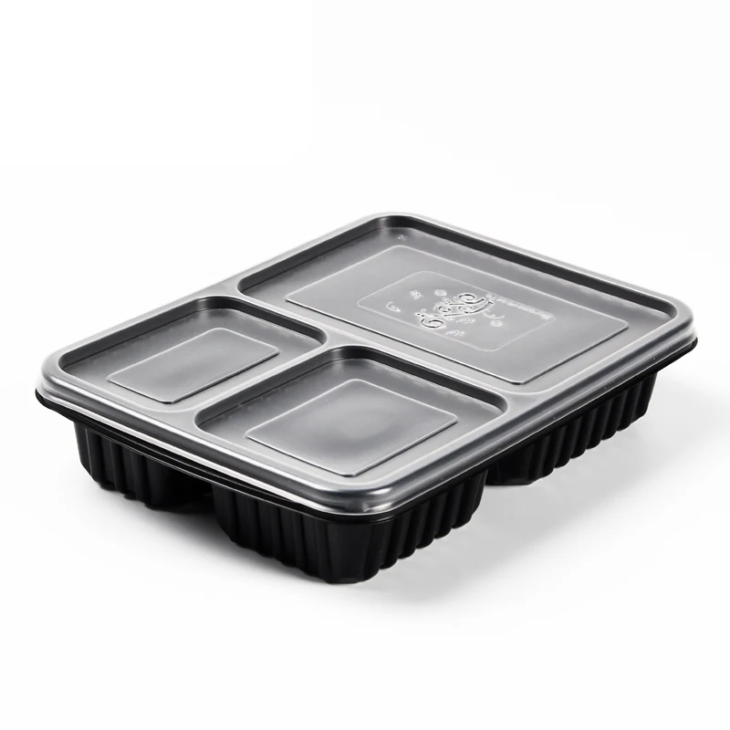 

Disposable clear plastic take-out box and transparent lid, Black,transparent