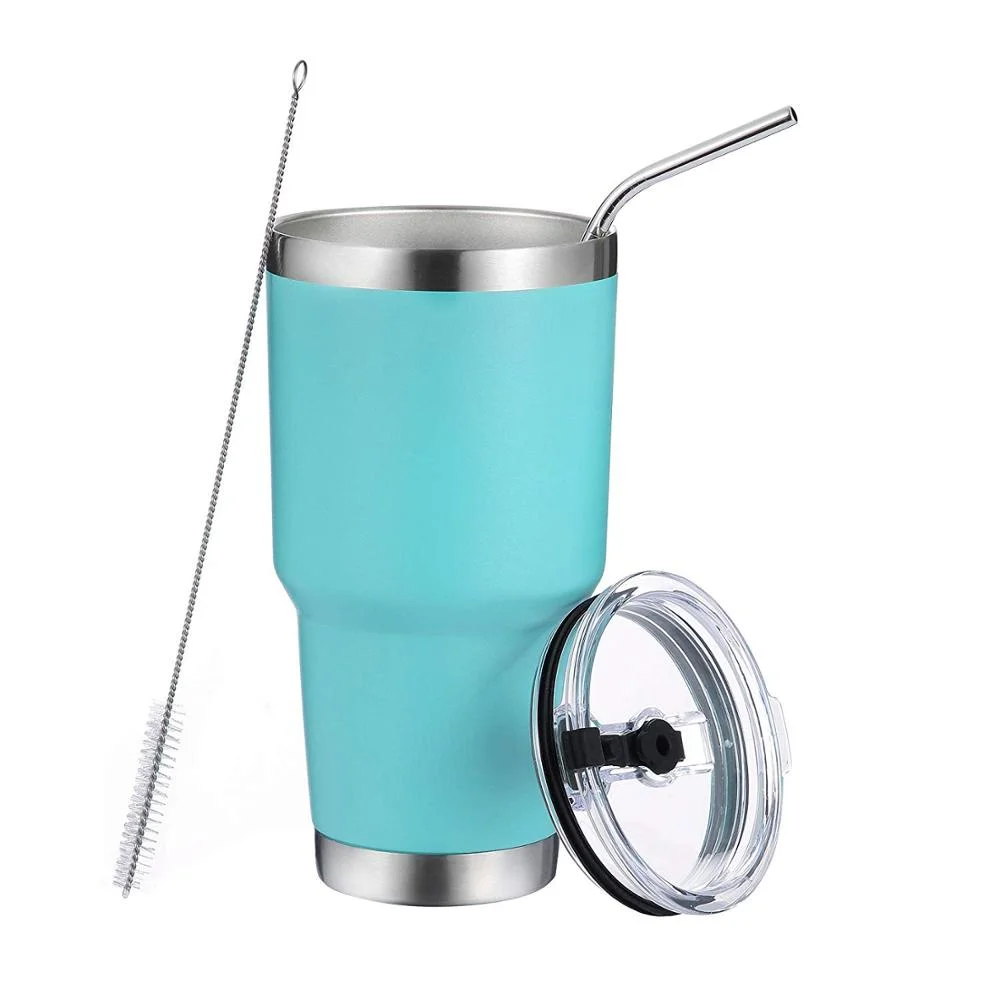 

20oz 30oz Stainless Steel Vacuum insulated double wall beer costom tumbler cups in bulk thermo with straw in stock