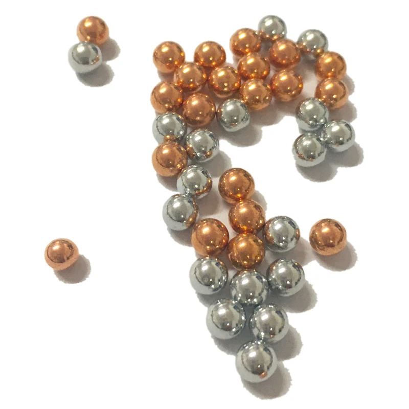 

Copper Plated Golden Colorful Ball Slingshot Ammo 177 Pellet 4.5mm 4.38mm Steel Ball For Hunting, Plated copper zinc hunting ball