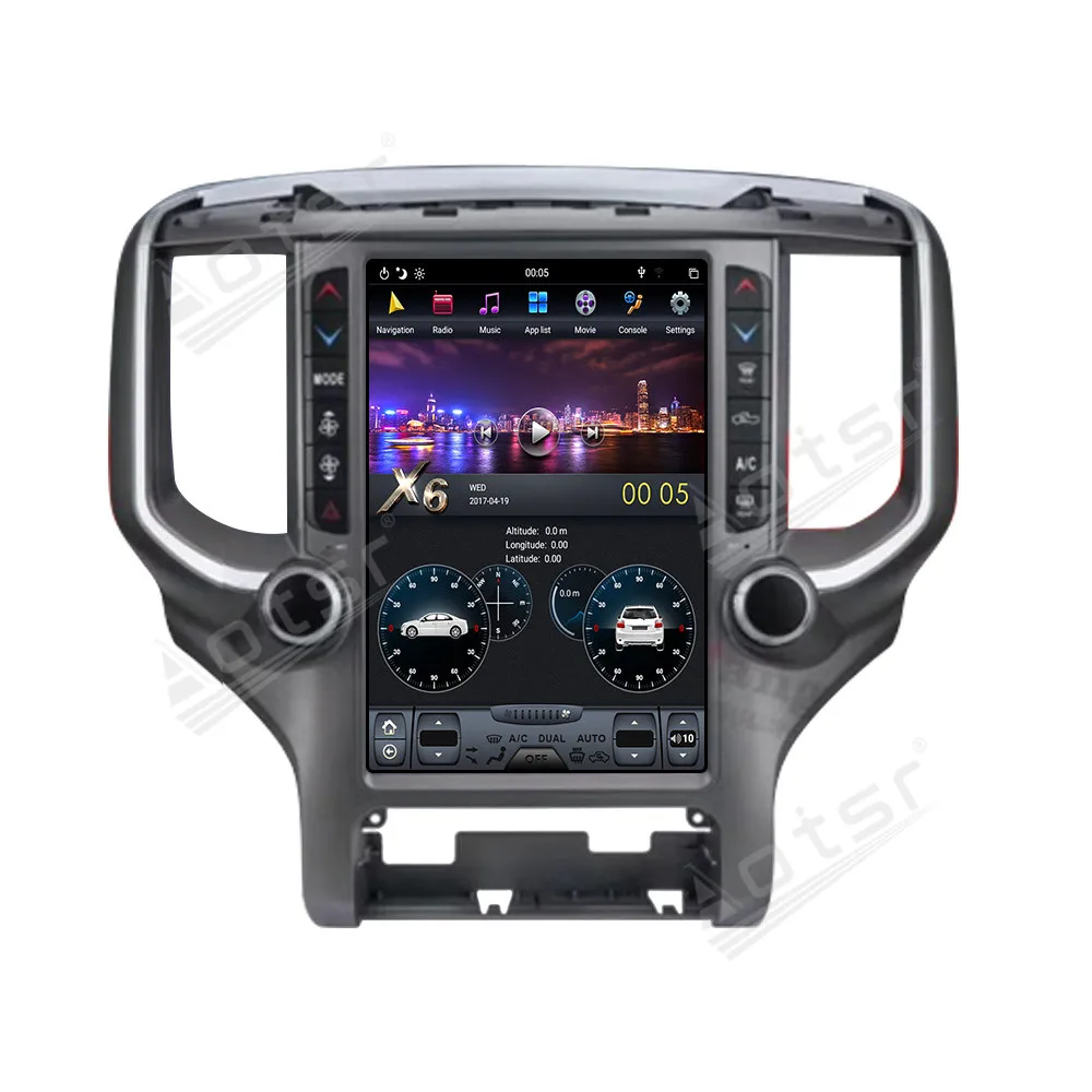 

For Dodge RAM 2018+ Android 4+32GB Multimedia Radio Vertical Screen 64GB GPS Navi Car Radio Tape Recorder Auto Stereo Head Unit