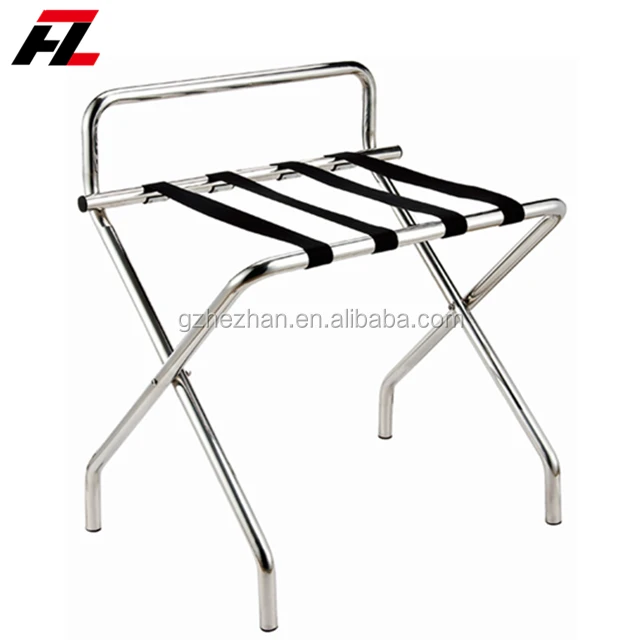 
Stainless Steel Luggage Stand for Hotels / Metal Folding Room Luggage Rack 