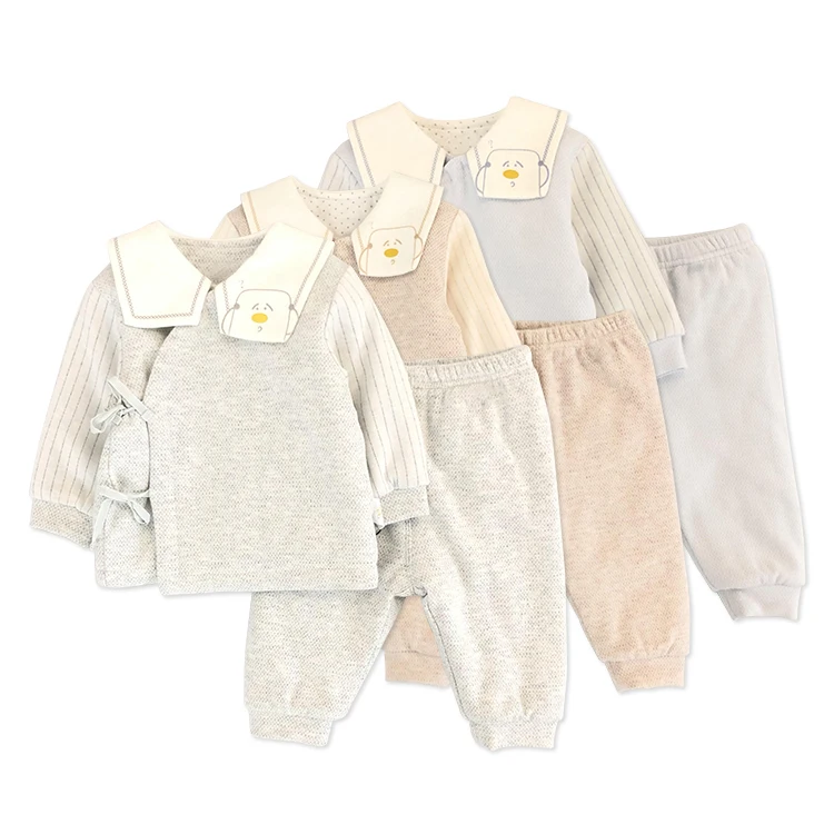

High-End long Sleeved Winter Warmth Baby Apparel Sets Organic Cotton Baby Pajamas Baby Girl