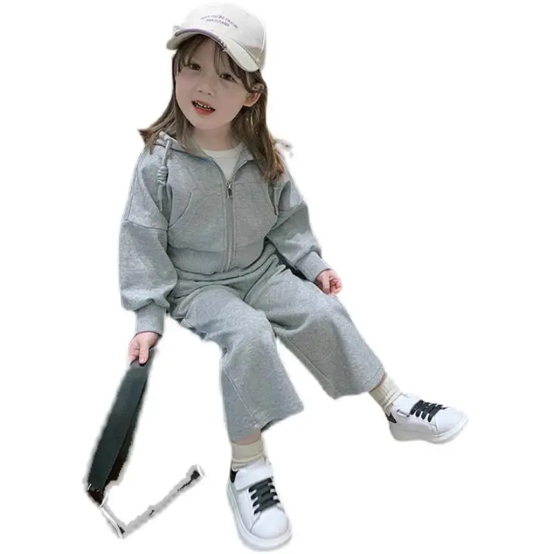 

High Quality Kids Winter Clothes Private Label Fleece Children Hoodies And Jogger 2pcs Baby Girl Clothing Set