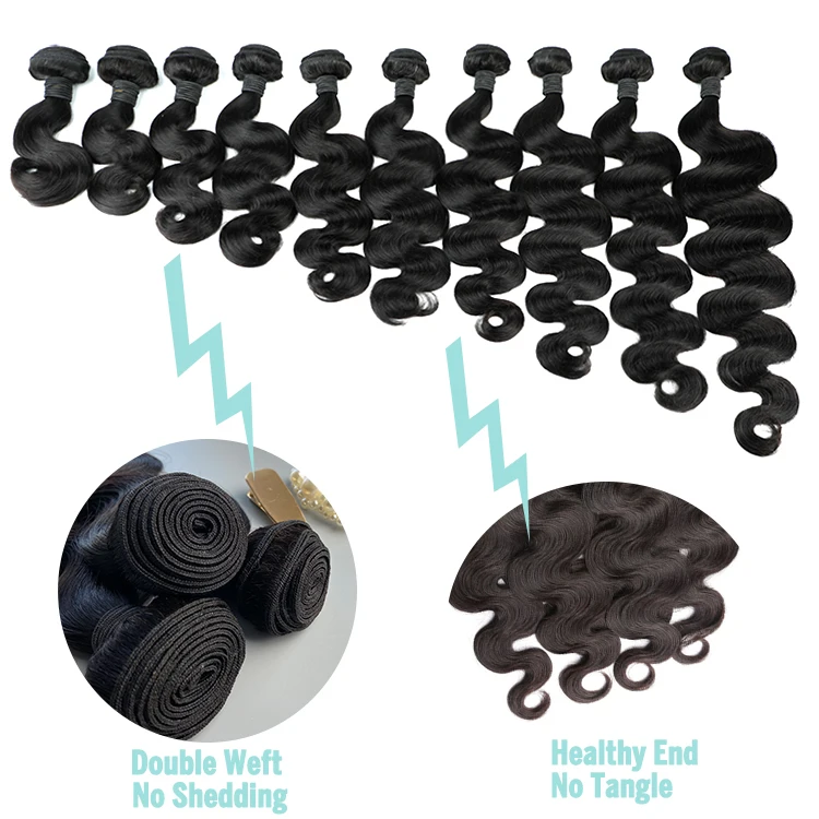 

Wholesale 100% Human Body Wave Hair Extensions Trendy Beauty Hair Bundles Brazilian 100% Human Hair Weave
