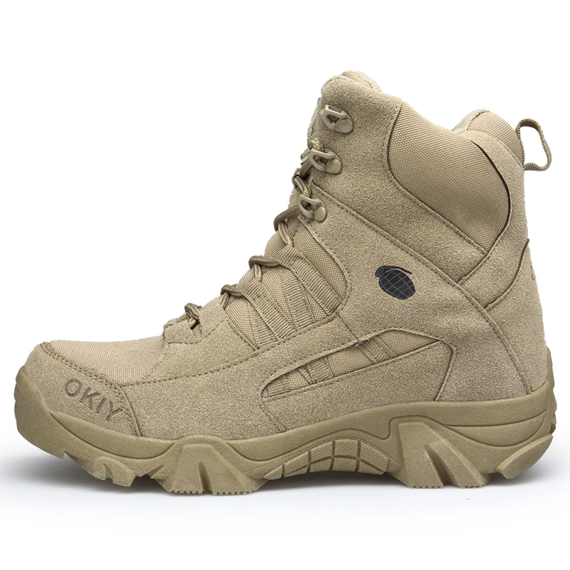 

Factory price leather suede sepatu botas para hombre men's military tactical swat shoe desert combat army boots