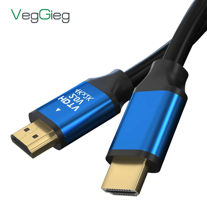 

Veggieg Gold Plated High Speed HDMI 4K 1.4 Cable Hot Selling Metal Shell 60Hz Cable For TV/DVD/Projector 3840*2160 Resolution