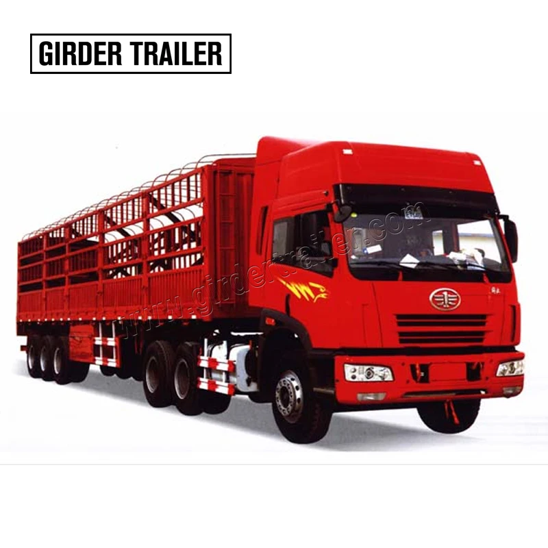 

Best price 3 axles cattle fence semi trailer equipment side wall cage tuck trailer livestock carrier truck cargo trailer, According to customer requirement
