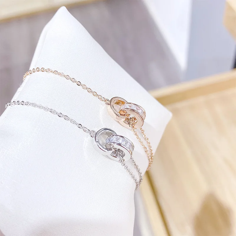 

SL81003 Fashion gold plated copper women jewelry round charm bracelet