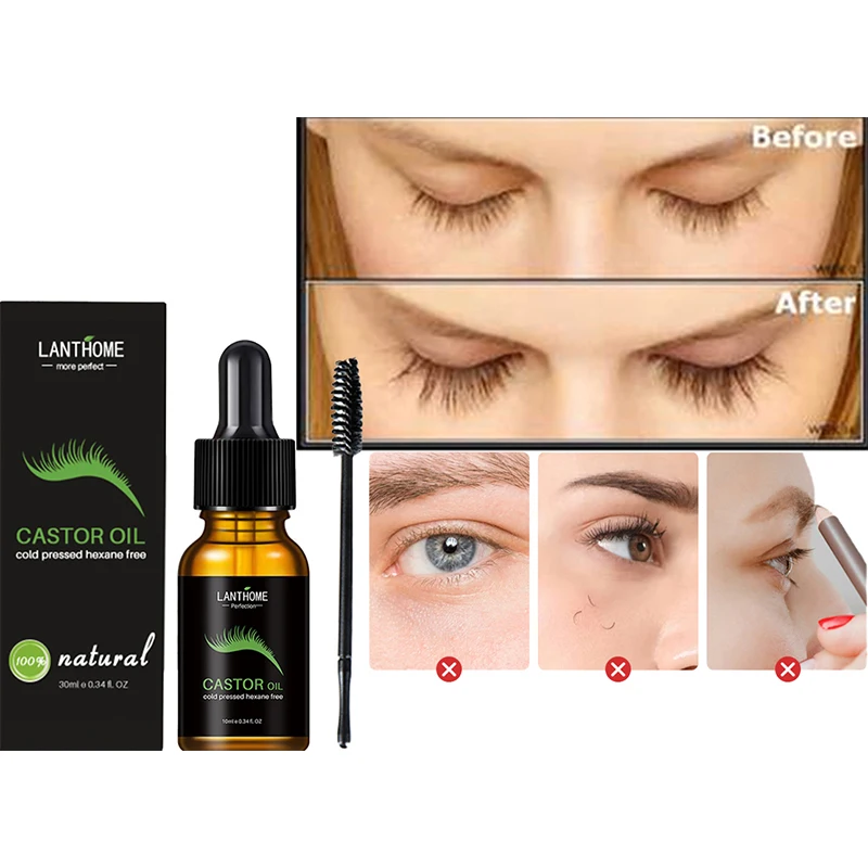 

Lanthome Hair Loss Care Organic Natural Black Castor Oil Strengthen Roots Hair Growth oil For Man Women Organic Hair Oil