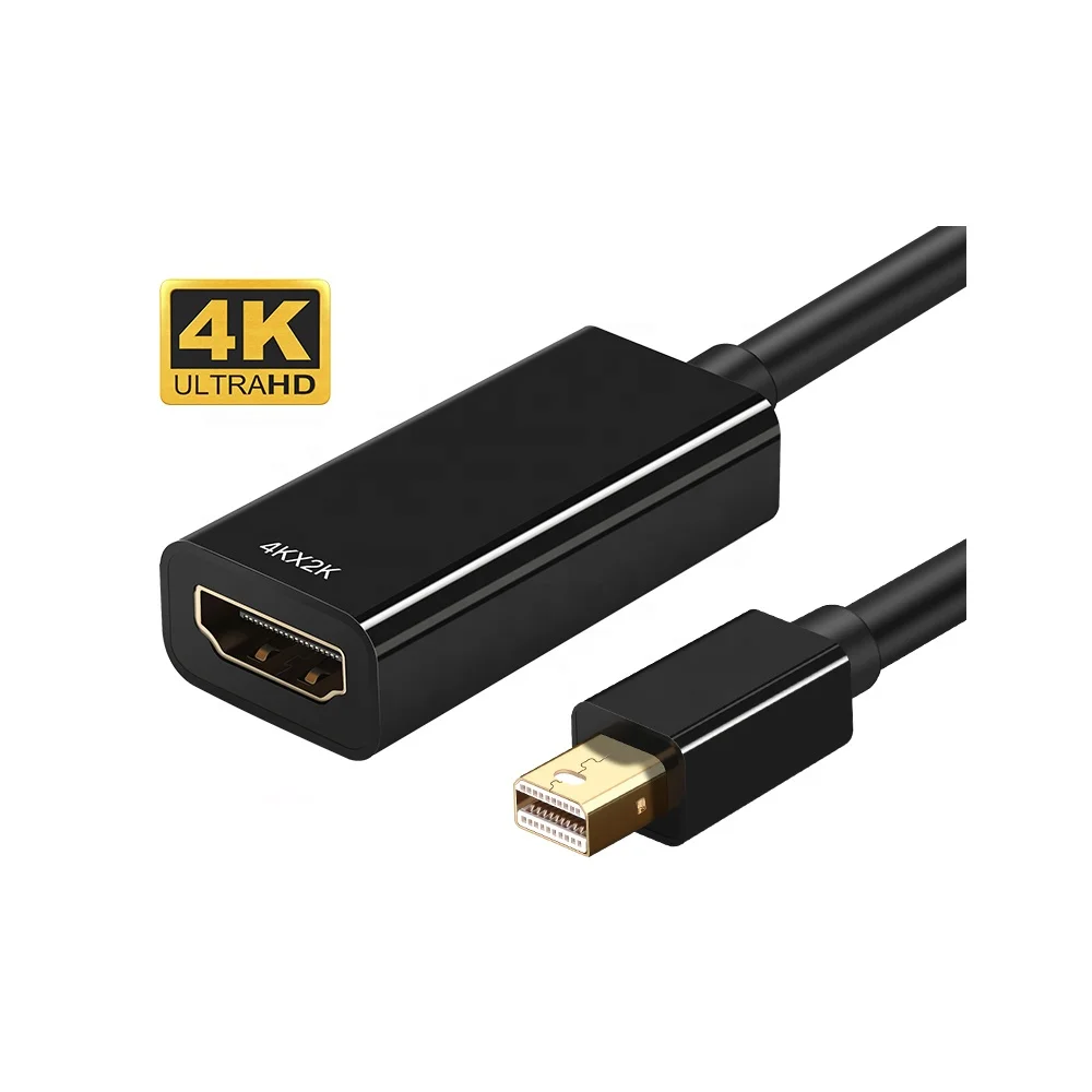

4K 30hz Mini DisplayPort to HDMI Adapter Mini DP Cable Thunderbolt 2 HDMI Converter for MacBook Air 13 Surface Pro 4 Thunderbolt