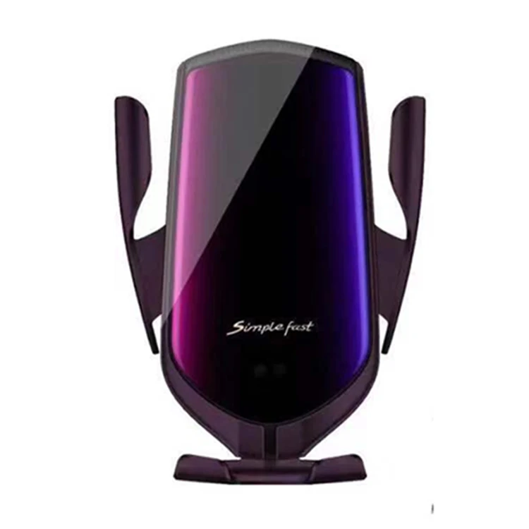 

black R1 pro 10W FAST close open clamping Car Wireless Charger upgrade Smart Sensor Qi Phone fast charging Holder Mount charger, Black,white